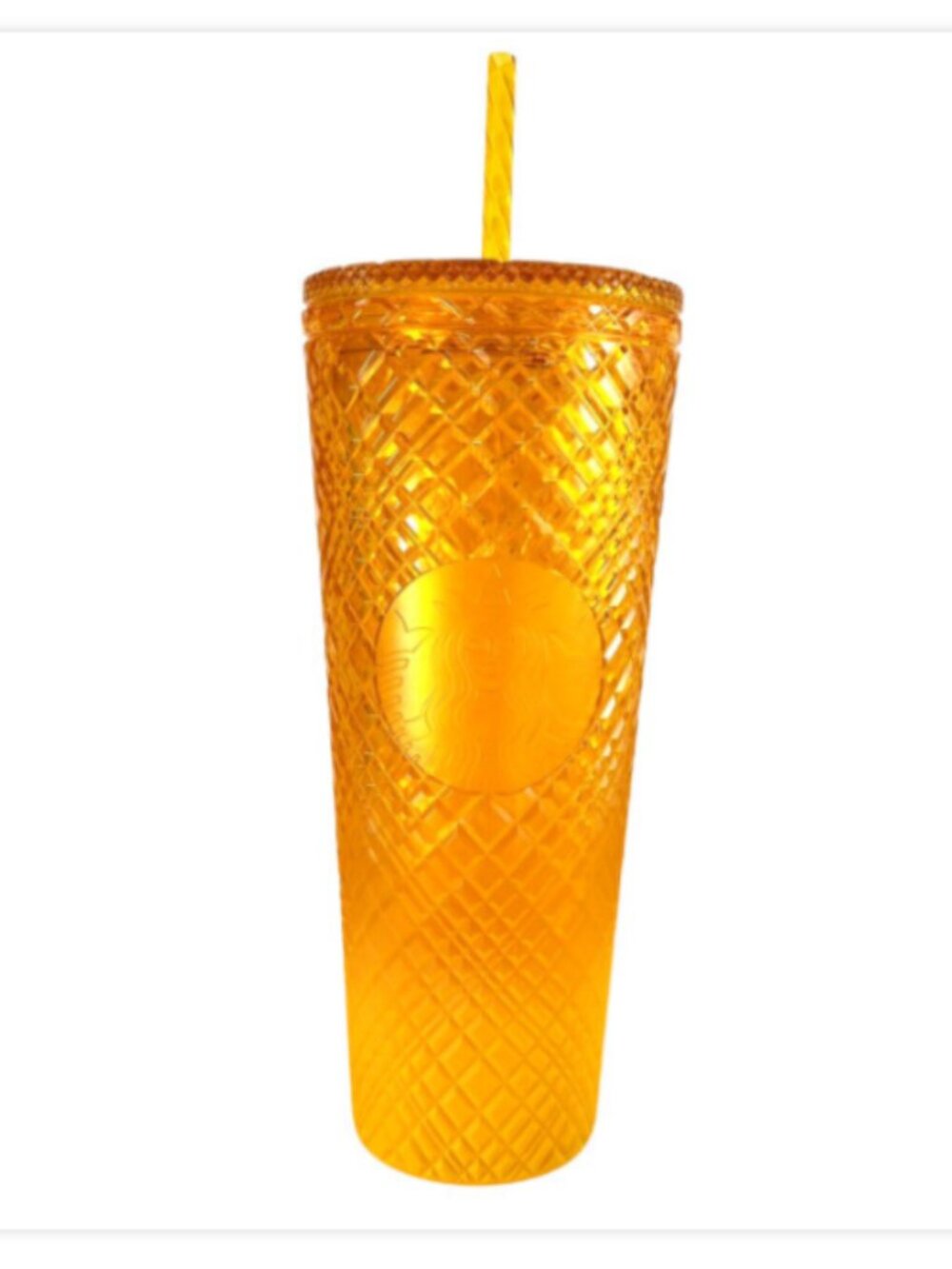 Starbucks Tumbler 2022 Mango Venti Tumbler - Orange (24oz) w Straw
